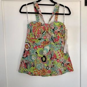 NWT Nanette Lepore Knot Front Halter Top Size 12